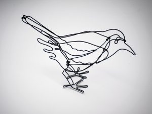 Raven, steel wire, 7” x 5.5 x 2.5”, $42