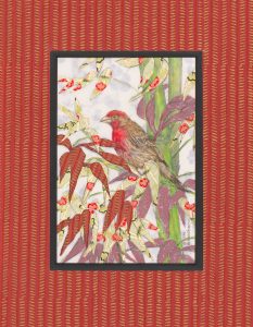 House Finch with Bamboo 1 233x300